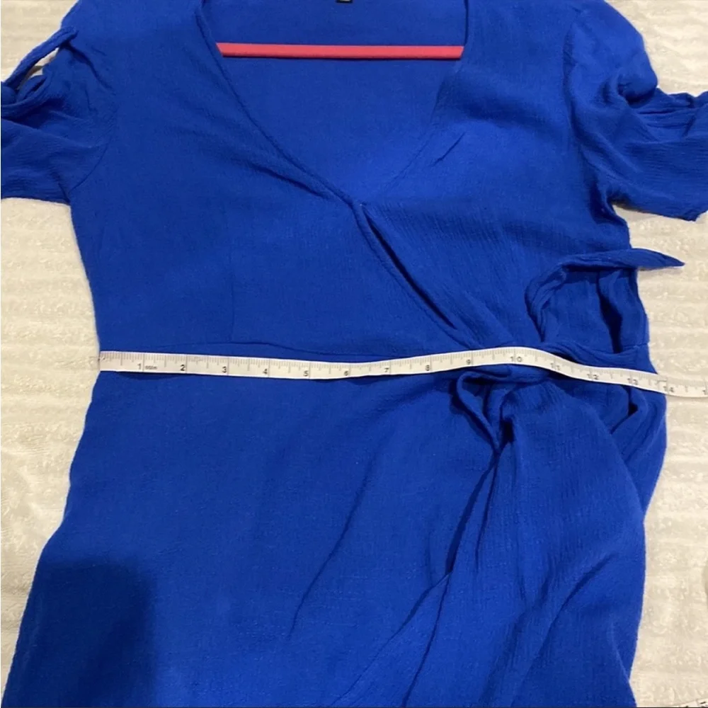 👗 Lulu’s 👗 Royal Blue Wrap Dress - S - Picture 8 of 12